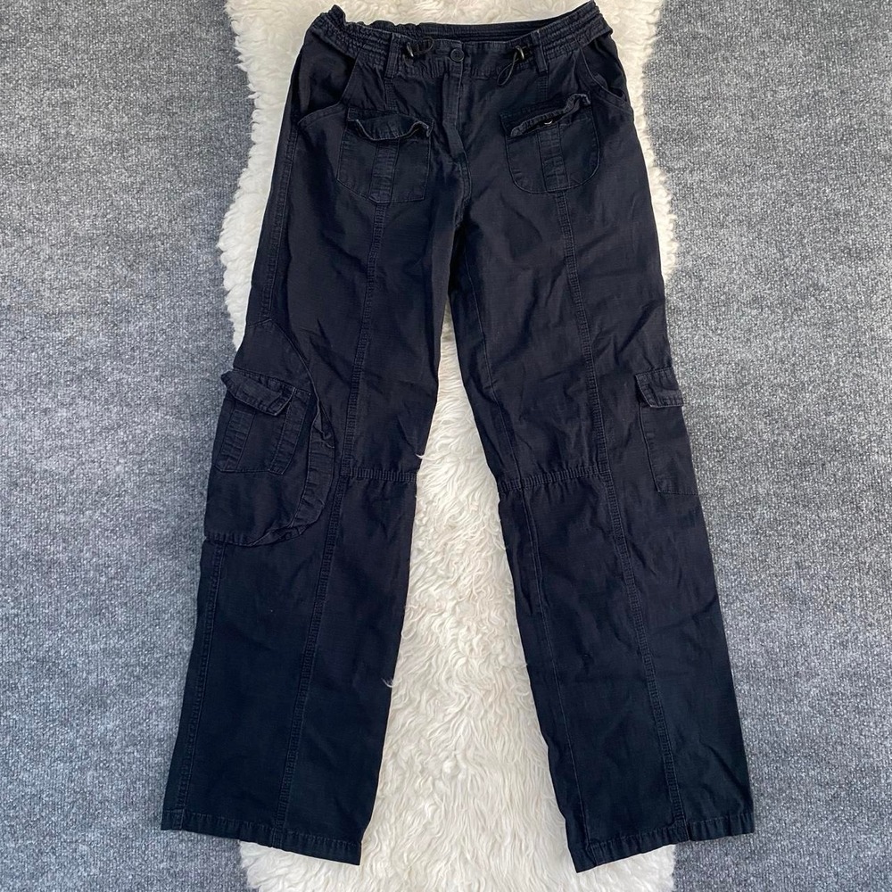 BRANDY MELVILLE NAVY BLUE KIM CARGO PANTS Y2K GRUNGE DARK ACADEMIA GORPCORE